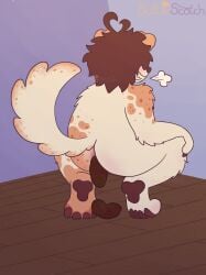 absurd_res anthro anus ass blush brown_hair bwuhterscotch canid canine canis claws corner crouching domestic_dog fangs feces feces_pile feet floor fluffy foot_fetish fur grunting hair herding_dog hi_res hindpaw holding_both_knees holding_both_legs holding_knee holding_leg male mammal messy multicolored_body multicolored_fur old_english_sheepdog pastoral_dog paws pooping_on_floor pushing raised_tail scat scotch(bwuhterscotch) sheepdog short_hair solo spots straining tail teeth wall_(structure) white_body white_fur wood wood_floor