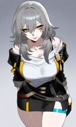 1girl 1girls ai_generated curvy curvy_female honkai:_star_rail impacter smiling smiling_at_viewer solo solo_female stelle_(honkai:_star_rail)