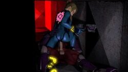 1boy 1girls 3d akairink animated blood_falcon bodysuit clothed clothed_female clothed_sex clothing cowgirl_position dark_environment f-zero female female_on_top light loop male metroid nintendo no_sound nude nude_male nude_male_clothed_female red_light samus_aran sex straight video