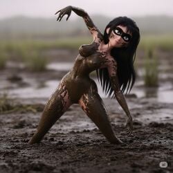ai_generated completely_naked completely_nude dirty dirty_girl female female_only mud muddy nai_diffusion naked nude solo stable_diffusion tagme the_incredibles violet_parr