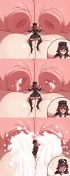 1girls ahe_gao breasts_bigger_than_body breasts_bigger_than_head breasts_bigger_than_torso colossal_breasts exhausted female flooding focusing hyper hyper_breasts immobile lactating lactation lying_on_breasts lying_on_self m1lky8008 milk milk_flood multiple_images solo_female tagme too_big_to_move
