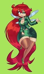 1girls 2d 2d_(artwork) 5_fingers absurd_res athletic athletic_female betilla_(rayman) big_breasts big_thighs bottom_heavy bottomwear breasts busty chest cleavage clothes clothing curvaceous curvy curvy_body curvy_female curvy_figure digital_drawing_(artwork) digital_media_(artwork) female female_only fit fit_female footwear front_view full_body green_background green_clothing hips huge_thighs humanoid jamoart large_thighs legwear light-skinned_female light_skin long_hair no_humans not_furry nymph nymph_(rayman) outline pale-skinned_female pale_skin pose posing rayman_(series) rayman_origins red_hair shoes simple_background skin_tight skintight_clothing slim_waist smooth_skin solo solo_female stockings tagme thick_thighs thighhighs thighs tight_clothing tight_fit topwear ubisoft very_long_hair voluptuous voluptuous_female wide_hips