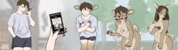 blurry deer gender_transformation phone