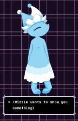 2025 animated anthro biting_clothing blue_body blue_eyes blush blush_lines clothed clothing colored deltarune digital_media_(artwork) elemental_creature featureless_feet featureless_hands feet female fool's_hat frilly frilly_clothing genitals hands_behind_back hat headgear headwear hi_res looking_at_viewer lucky_luxio mizzle_(deltarune) navel panties panties_down partially_clothed presenting_panties presenting_vulva pseudo_clothing raised_clothing shaded simple_background snout solo undertale_(series) underwear underwear_down undressing upskirt vulva water water_creature