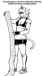 1girls artist_upload blacklist cat_ears cat_tail catgirl doodle female female_only holding_object meme meme_caption muscular_female original paper rule_34 self_upload sketch solo standing text