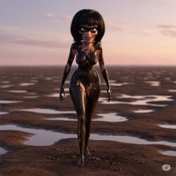 ai_generated completely_naked completely_nude dirty dirty_girl female female_only helen_parr mud muddy nai_diffusion naked nude solo stable_diffusion tagme the_incredibles