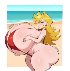 1girls 2d action_lines ai_assisted angel ass ass_cleavage ass_focus big_ass blonde_hair blue_eyes breast_grab breasts breasts_bigger_than_body breasts_bigger_than_head breasts_bigger_than_torso bubble_ass bubble_butt eyeshadow female female_only gigantic_breasts grabbing_own_breast half-closed_eyes heart high_res huge_ass huge_breasts humanoid looking_at_viewer looking_back massive_breasts monkechrome nail_polish pale_skin panty_&_stocking_with_garterbelt panty_anarchy shiny_ass shiny_skin simple_background sling_bikini slingshot_swimsuit smile smug solo solo_female tagme thick_ass thick_thighs twitter_link white_background wide_hips yellow_hair
