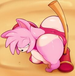 1woman amy_rose ass ass ass_focus barefoot beach cameltoe cartoon color fat_ass feet female furry green_eyes hammer horny horny_female huge_ass huge_breasts humping looking_at_viewer mikleodeus naughty no_ai on_beach pink_body pink_fur sega shortstack sonic_(series) sonic_the_hedgehog_(series) swimsuit tail thick_thighs wide_hips