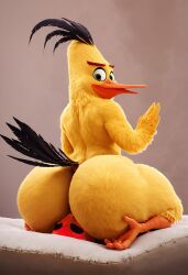 ai_generated angry_birds ass big_ass big_butt chuck_(angry_birds) facesitting kingsofcoyote25 male male_only