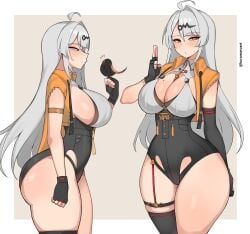 big_ass bird kissing kuromaruart looking_at_viewer thick_thighs wide_hips yixuan_(zenless_zone_zero) zenless_zone_zero