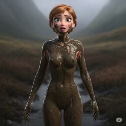 ai_generated anna_(frozen) completely_naked completely_nude dirty dirty_girl female female_only frozen_(film) mud muddy nai_diffusion naked nude solo stable_diffusion tagme