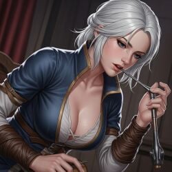 ai_generated ciri dark-skinned_male solo_female the_witcher_3:_wild_hunt