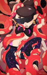 1girls breasts callie_(splatoon) cleavage female female_only hypno_shades_(splatoon) merunyaa mind_control nintendo octo_callie penetration pussy sex solo splatoon squid_sisters sunglasses tech_control tentacle tentacle_sex tinted_eyewear uncensored vaginal_penetration visor