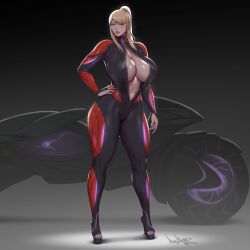 samus aran from metroid by pinkdrawz