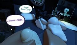 adorable_femboy big_ass big_breasts big_penis black_hair bunny_girl bunny_tail creamy_pussy cum cum_in_pussy cum_inside cute_face fat_ass femboy femboy_on_female holding_penis ivory_678 laying_on_bed oc pov request roblox robloxian snowbunny speech_bubble tan_skin text_bubble thick_thighs white_skin