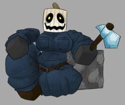 1girls 2025 belt big_breasts breasts cassie_rose_(mcsm) cobblestone diamond_axe female female_only gloves glowing_eyes looking_at_viewer mask masked masked_female minecraft minecraft:_story_mode mrdreamcatch_er pumpkin sitting the_white_pumpkin thick_thighs thighs twitter