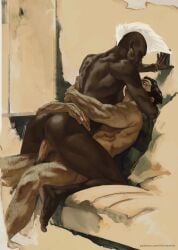 1boy 1girls african_female couch_sex cowgirl_position dark-skinned_male female interracial logan_(x-men) male marvel marvel_comics mohawk mutant mutant_(marvel) ororo_munroe sex storm_(x-men) superhero superheroine toned_female toned_male white_hair wolverine_(x-men) x-men