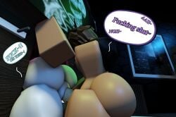 brown_hair bubble_butt cum cum_in_pussy cum_inside cute_male dominant_male fat_ass fat_butt femboy femboy_on_female glory_hole glory_wall ivory_678 moaning oc rabbit_girl rabbit_tail request roblox robloxian straight text_bubble