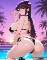 ai_generated ass ass_bigger_than_head ass_focus beach big_ass big_breasts big_thighs bikini bikini_bottom bikini_tan bikini_top black_hair breasts bubble_butt dumptruck_ass fat_ass fellatio_gesture girly high_resolution highres horny huge_ass huge_boobs huge_breasts huge_butt huge_thighs komi_can't_communicate komi_shouko komi_shuuko latex mature mature_body mature_figure micro_bikini milf mommy perfect_body pool round_ass self_upload sex sexy solo stable_diffusion sunset thick thick_ass thick_thighs thighs waifu_diffusion wide_hips