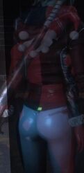 2girls blonde_female blonde_hair_female bodysuit bubble_butt clown_girl comparison dat_ass dat_butt dc dc_comics grey_yoga_pants harley_quinn harley_quinn_(arkham) harley_quinn_(arkham_knight) harley_quinn_(classic) hayden_panettiere official_alternate_costume official_style plump_ass round_ass samantha_giddings screenshot_edit skin_tight skinsuit slim_girl supermassive_games thick_thighs tits unseen_female_face until_dawn yellow_hair yoga_pants