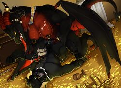 1boy 1futa 2018 anal anal_sex animal_genitalia animal_penis anthro artist_name ass balls bovine breasts collar cum cum_in_ass cum_inside cum_while_penetrated cumshot dbd_(artist) diphallia diphallism dragon duo ejaculation erection furry futa/male futa_on_male futanari horn horsecock intersex intersex/male male mammal multi_genitalia multi_penis muscular muscular_futa muscular_male nipple_piercing nipples orgasm orgasm_face penetration penis piercing sex size_difference tongue tongue_out treasure wings