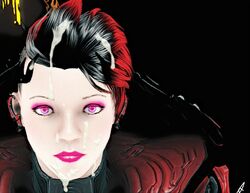 amonsrule captura cum cum_on_face facial operator_(warframe) photoshop red_hair warframe