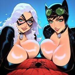 black cat (marvel) from dc by drawingthings12