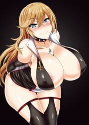 areolae breasts cleavage female female_only huge_breasts looking_at_viewer nightmare-doom solo