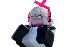 1girls 3d blush clothed dr._xenon female female_only fully_clothed heterochromia roblox roblox_game robloxian sensicalstuff solo tagme tower_defense_x
