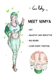 big_breasts clothed nimya_(g-nsfw) original_character paizuri reference_image seductive white_hair