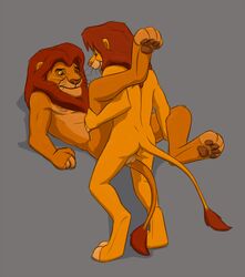 anal anal_sex anthro balls disney duo father father_and_son feline gay incest lion male male_only mammal mufasa parent penetration simba son the_giant_hamster the_lion_king yaoi