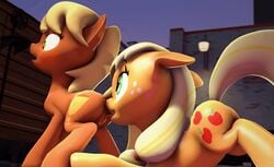 3d animal animated anus applejack_(mlp) cunnilingus cutie_mark duo earth_pony equine female fishimira friendship_is_magic hair_on_head horse mammal ms._harshwhinny my_little_pony oral outside pony pussy sex source_filmmaker tongue tongue_out vaginal_penetration yuri