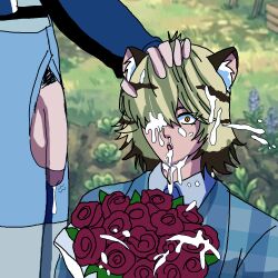 blanc bukake cum furry heartopia semen sketch vanya vanya_(heartopia) yaoi