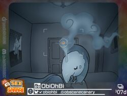absurd_res ambiguous_gender bedding bedroom blanket braixen camera_hud camera_view closed_eyes duo fellatio feral fish_eye_view generation_5_pokemon generation_6_pokemon genitals greyscale hi_res human male mammal monochrome mostly_offscreen_male musharna new_pokemon_snap night night_vision nintendo nude obscenecanary oral penile penis pokemon pokemon_(species) pokemon_snap poster proboscis_(anatomy) prof_blanc's_sex_safari sex sleep_sex sleeping smoke tongue tongue_out trunk_(anatomy)
