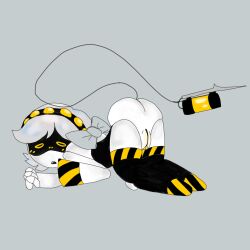 bow clitoris female female_only murder_drones murder_drones_v ribbon ribbons serial_designation_v vaginal_penetration