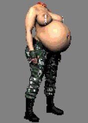animated belly_bulge belly_expansion belly_inflation bloated_belly camouflage_pants chubby combat_boots curvy curvy_figure death fatality fight fighting_game finish_her game game_over gameplay gameplay_mechanics gaming gore guro headless large_breasts milf milking milking_breasts mortal_kombat pixel_art plump pregnant pregnant_female ryona sprite_animation sprite_art