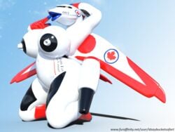 3d aircraft airplane canada-001 female idsaybucketsofart living_aircraft living_machine machine robot royal_canadian_air_force