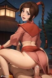 1boy 1boy1girl 1girls ai_generated anus artist_name ass avatar_legends avatar_the_last_airbender braid braided_ponytail breasts brown_eyes brown_hair clothed_female_nude_male clothed_sex cowgirl_position crop_top cum cum_in_pussy cum_overflow female from_behind hi_res long_hair looking_at_viewer looking_back male_pubic_hair midriff nickelodeon nicktoons night nude open_mouth outdoors patreon_username penis pubic_hair pussy rule34lab sex single_braid skirt sky smile squatting_cowgirl_position straddling straight teeth testicles ty_lee uncensored vaginal_penetration vaginal_sex