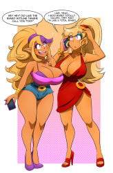 bimbo bimbofication blonde_hair breast_expansion elf_ears high_heels kobi-tfs large_breasts original tan_skin