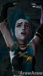 animated arawaraw arcane bottom_view doggy_style jinx_(arcane) jinx_(league_of_legends) tagme video