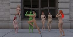 3d 7girls ass black_widow_(fortnite) black_widow_(marvel) breasts covering_ass covering_breasts covering_pussy embarrassed_nude_female embarrassed_nude_female_shameless_nude_female female female_only fortnite gwen_stacy jennifer_walters jennifer_walters_(fortnite) marvel mary_jane_watson mary_jane_watson_(fortnite) nipples psylocke psylocke_(fortnite) public_nudity scarlet_witch scarlet_witch_(fortnite) she-hulk she-hulk_(fortnite) spider-gwen spider-gwen_(spider-verse) spider-man_(series) the_other_three x-men