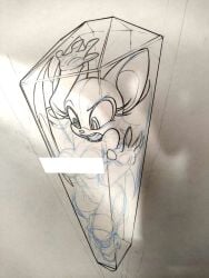 1girls anthro breasts censored dreamkeepers fur paper rouge_the_bat sketch solo sonic_(series) sonic_the_hedgehog_(series)