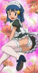 1girls ai_assisted ai_generated dawn_(pokemon) game_freak looking_at_viewer maid pokemon pokemon_(anime) pokemon_dppt solo tagme