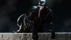 1boy all_fours animated ass balls bifaro980 bouncing_ass bouncing_butt fangs fat_ass gay humanoid inviting long_tongue marvel marvel_comics muscular muscular_male open_mouth penis presenting presenting_ass presenting_butt short_playtime solo solo_focus symbiote tagme teasing tongue tongue_out venom venom_(marvel) video