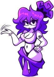 1girls 2026 breasts circular_glasses fanart fanart_from_twitter female female_only garlan_(haxxar) glasses oc original_character purple_hair tagme tagme_(artist) thighs