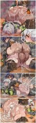 ahe_gao ai_generated anal anal_penetration anal_sex anby_demara belle_(zenless_zone_zero) blue_hair blush cum drowning_in_cum ejaculation english_text excessive_cum from_behind futanari heart-shaped_pupils hearts huge_ass kurora penetration precum sweat thick thick_ass thick_thighs veiny_penis voluptuous voluptuous_female vomiting_cum white_hair zenless_zone_zero