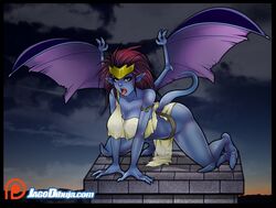 ahe_gao big_ass blue_skin demona disney gargoyles jago_dibuja nipples see-through wings