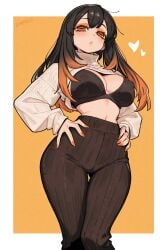 1girls ai_generated amo_empool big_ass big_breasts bra gachiakuta hands_on_hips looking_at_viewer partially_clothed pose solo solo_female thick_thighs