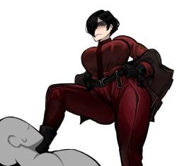 1girl 1girls 2d 2d_(artwork) assertive assertive_female belt big_boobs big_breasts big_hips big_thighs big_tits black_hair blue_eyes boob_focus boobs boobs_focus boots breast_focus breasts breasts_focus caiman_(limbus_company) clothed clothed_female clothes color colored curvaceous curvaceous_body curvaceous_female curvaceous_figure curvy curvy_body curvy_female curvy_figure curvy_hips disgusted disgusted_look dissappointed_look dominant dominant_female domination eclipseecliptus female female_focus femdom glaring glaring_at_partner gloves hand_on_hip high_resolution highres hips hips_grab light-skinned_female light_skin limbus_company lying lying_on_back project_moon sexy sexy_body sexy_female sexy_woman short_hair simple_background standing stepped_on stepping stepping_on_male submissive_male thicc thick thick_hips thick_thighs thighs tie tight_clothes tight_clothing tight_fit tight_pants tits tits_focus uniform uniform_female voluptuous voluptuous_body voluptuous_female