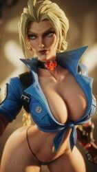 1girls 3d ai_generated breasts elsa_bloodstone elsa_bloodstone_(marvel_rivals) female female_focus female_only large_breasts light-skinned_female light_skin marvel marvel_rivals renanvp solo thick_thighs thighs wide_hips
